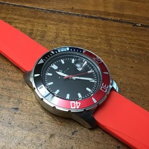 Nautis Red Stainless Steel Quartz Men’s Watch